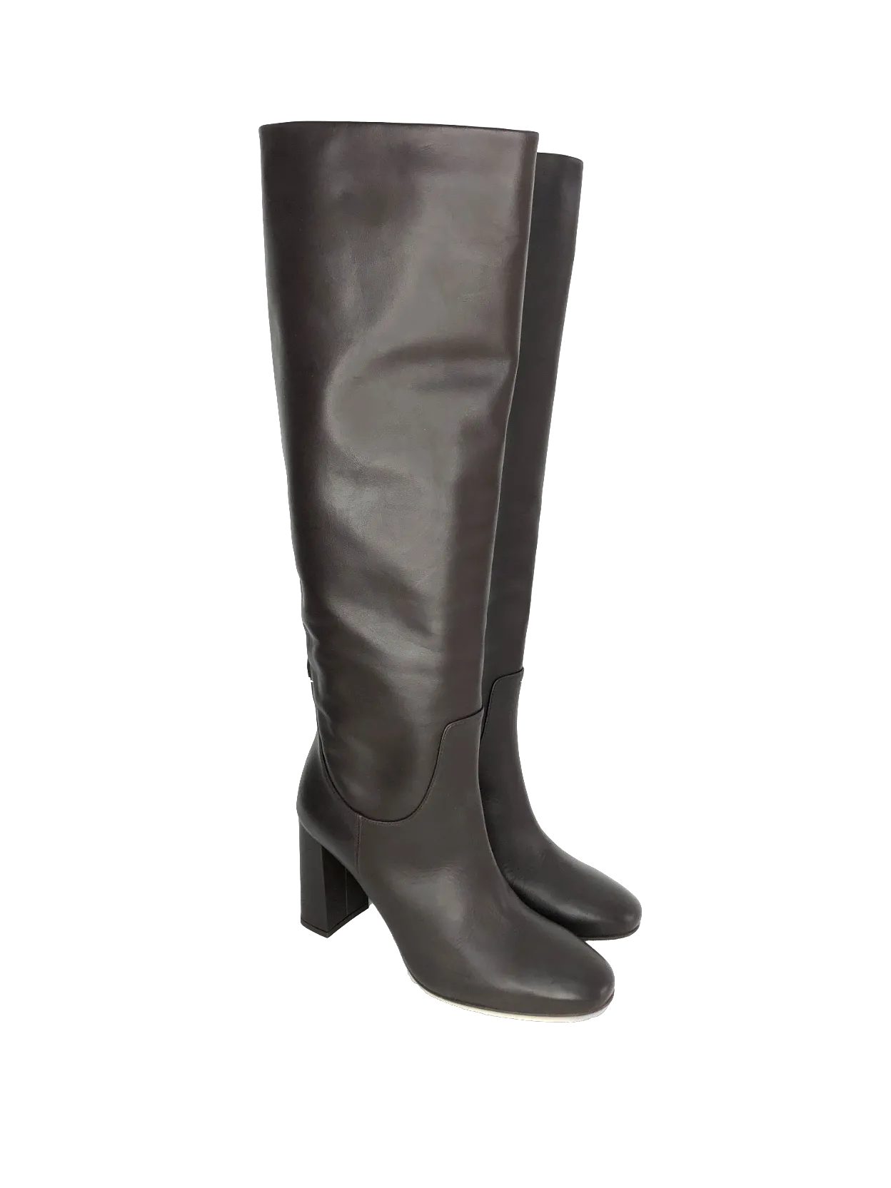 Russell & Bromley Brown Block Heel Knee High Boot UK 7 EU 40 👠