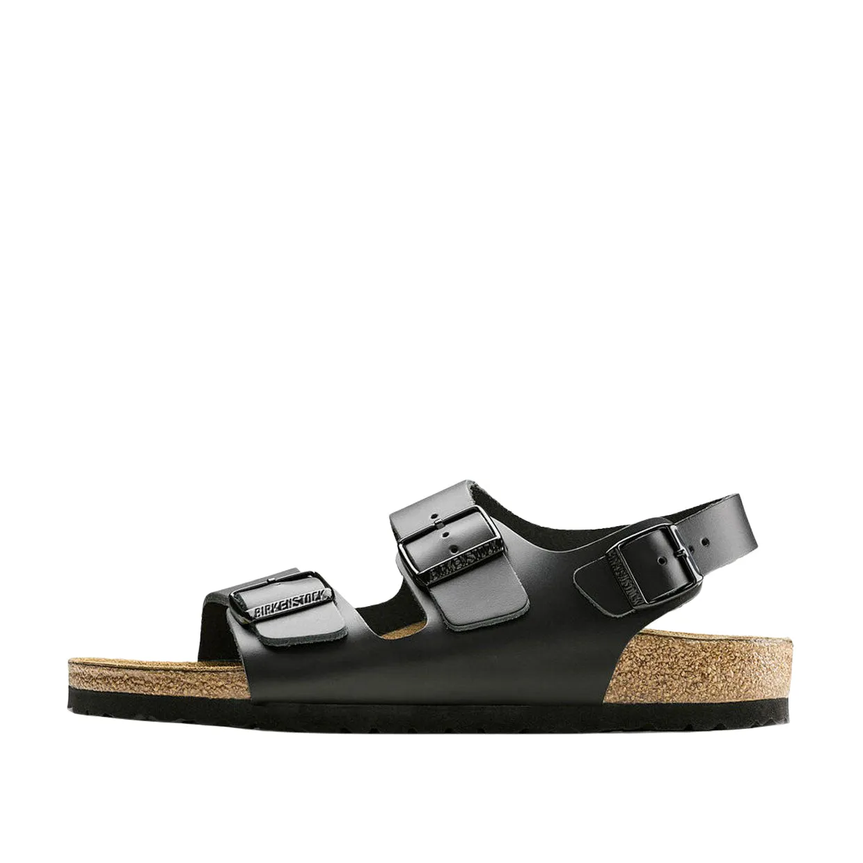 Sandali Uomo Birkenstock Milano Pelle Naturale Nero