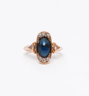 Sapphire Cabochon Cocktail Ring