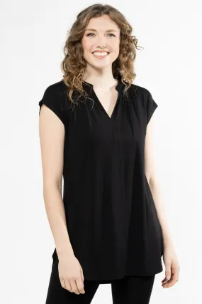 Shannon Sleeveless Bamboo Tunic - Black