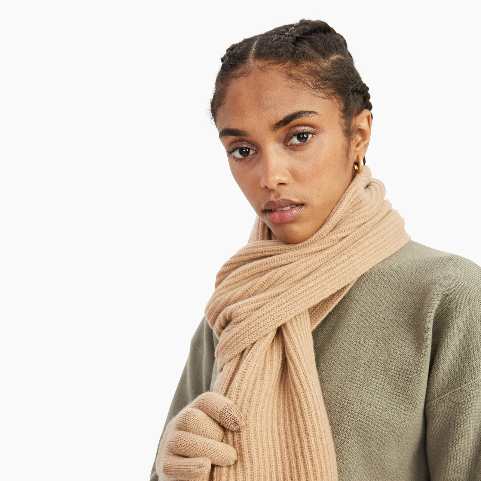 Signature Cashmere Ribbed Scarf