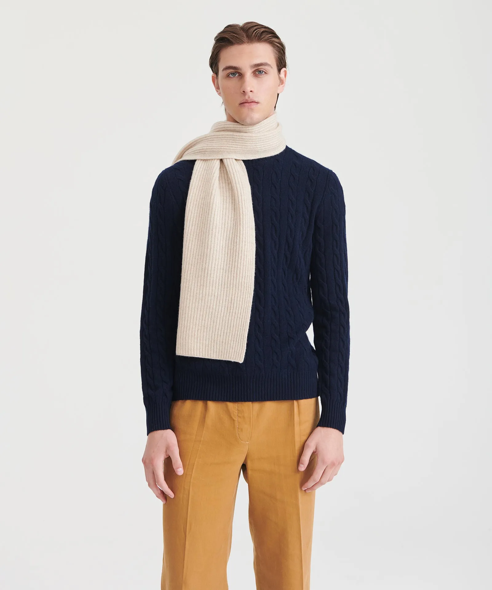 Signature Cashmere Ribbed Scarf