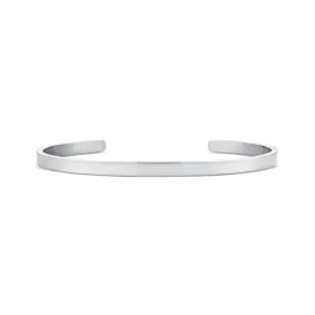 Simple Metal Cuff Bracelet - Silver