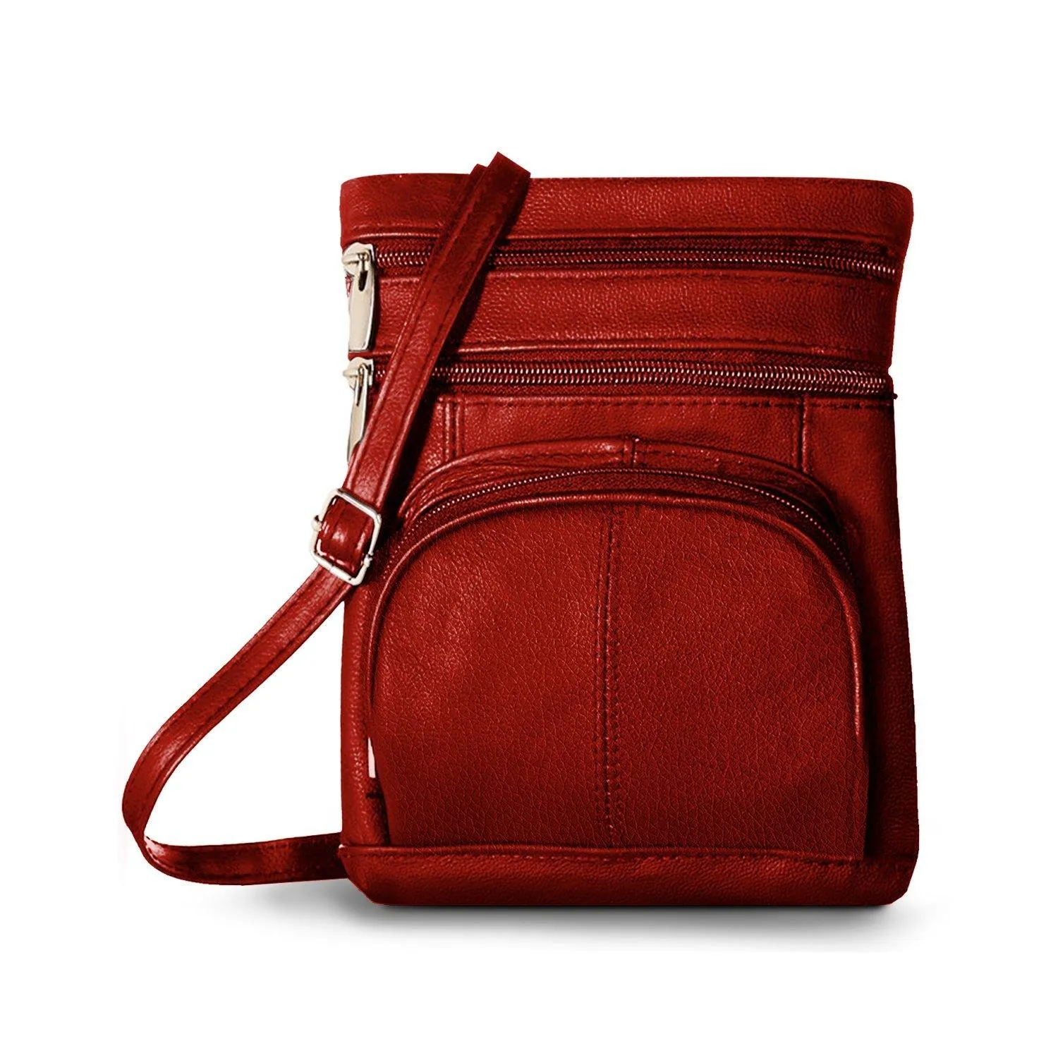 Soft Leather Crossbody Bag with Wallet  - 8 Colors