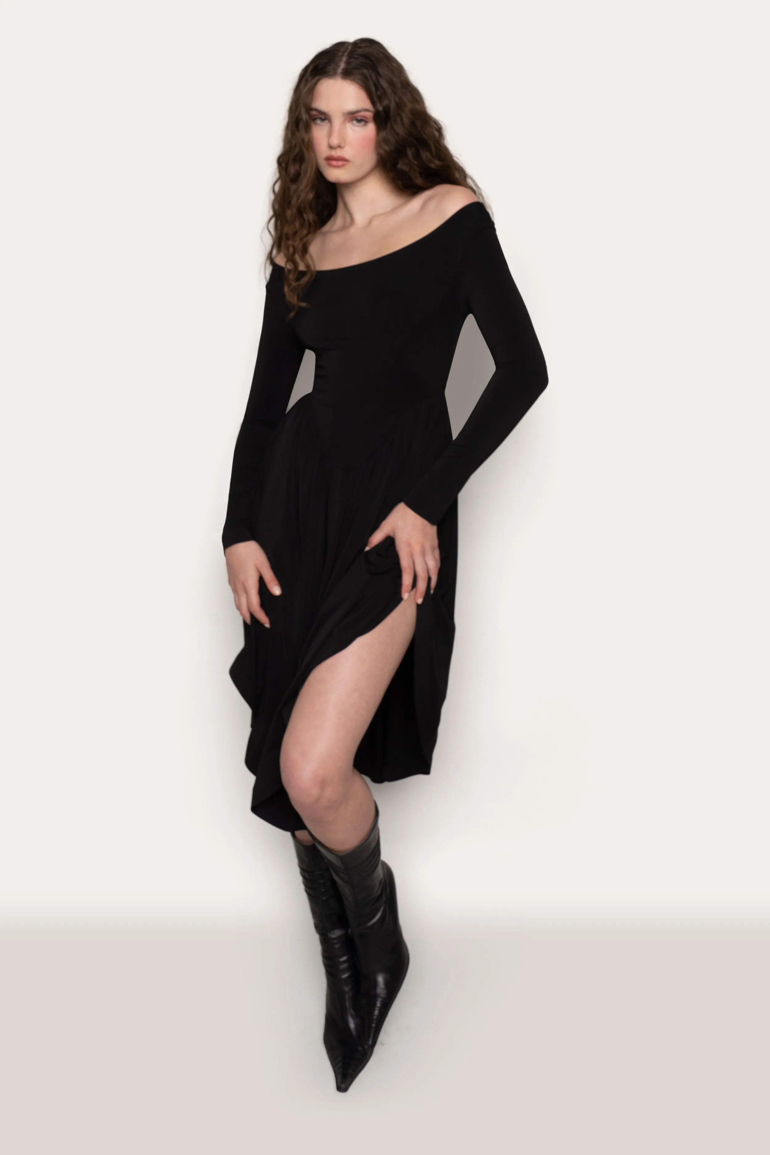 Sylvan Long Sleeve Jersey Dress