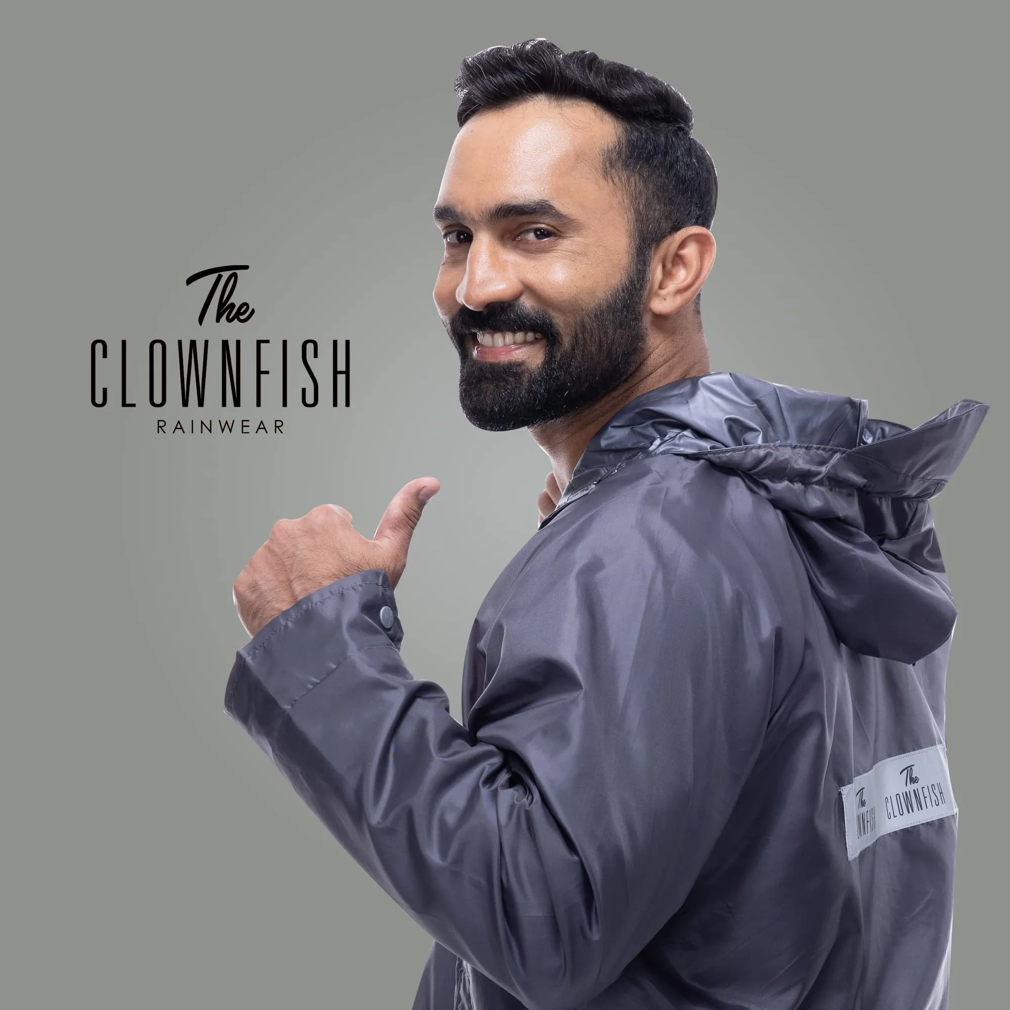 THE CLOWNFISH Arnold Men's Waterproof Polyester Double Coating Reversible Raincoat with Hood and Reflector Logo at Back. Set of Top and Bottom. Printed Plastic Pouch with Rope(Blue, XX-Large)