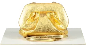 THEMOIRE Metallic Mini Gea Clutch Bag - Gold