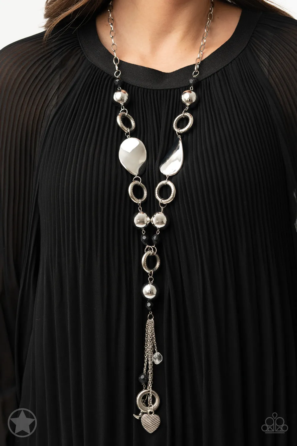 Total Eclipse Of the Heart - Black Blockbuster Necklace