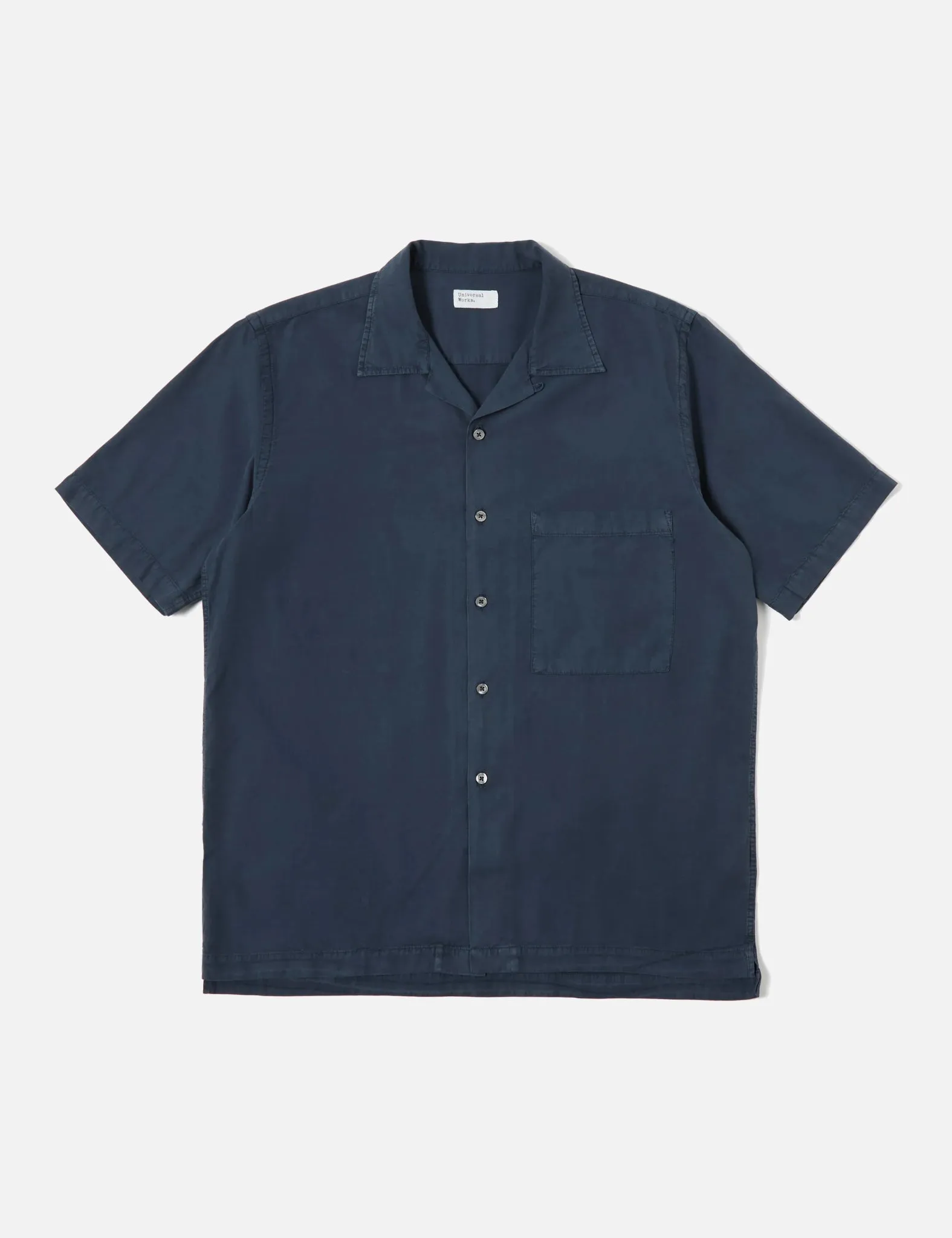 Universal Works Camp II Shirt (Linen/Cotton) - Navy Blue