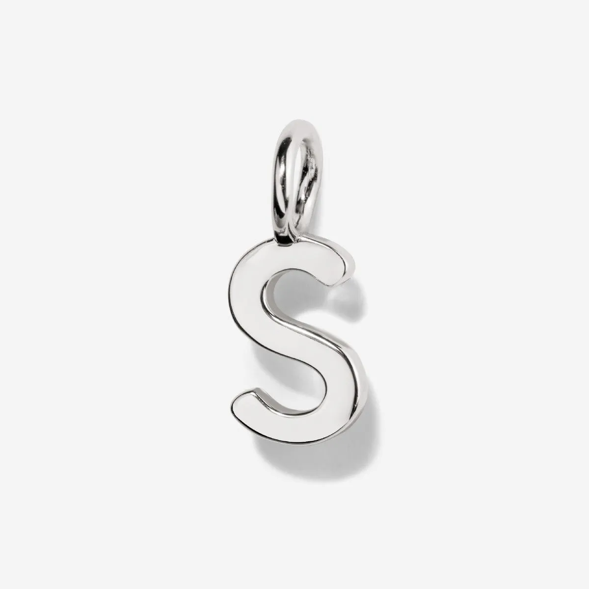 Uppercase Initial Charm - Silver