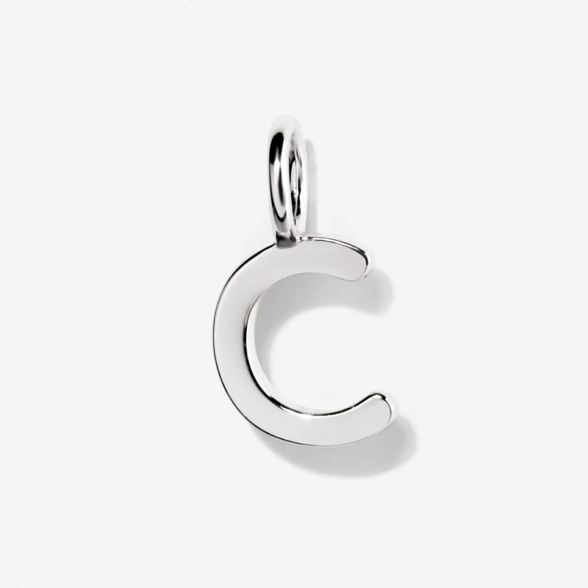 Uppercase Initial Charm - Silver