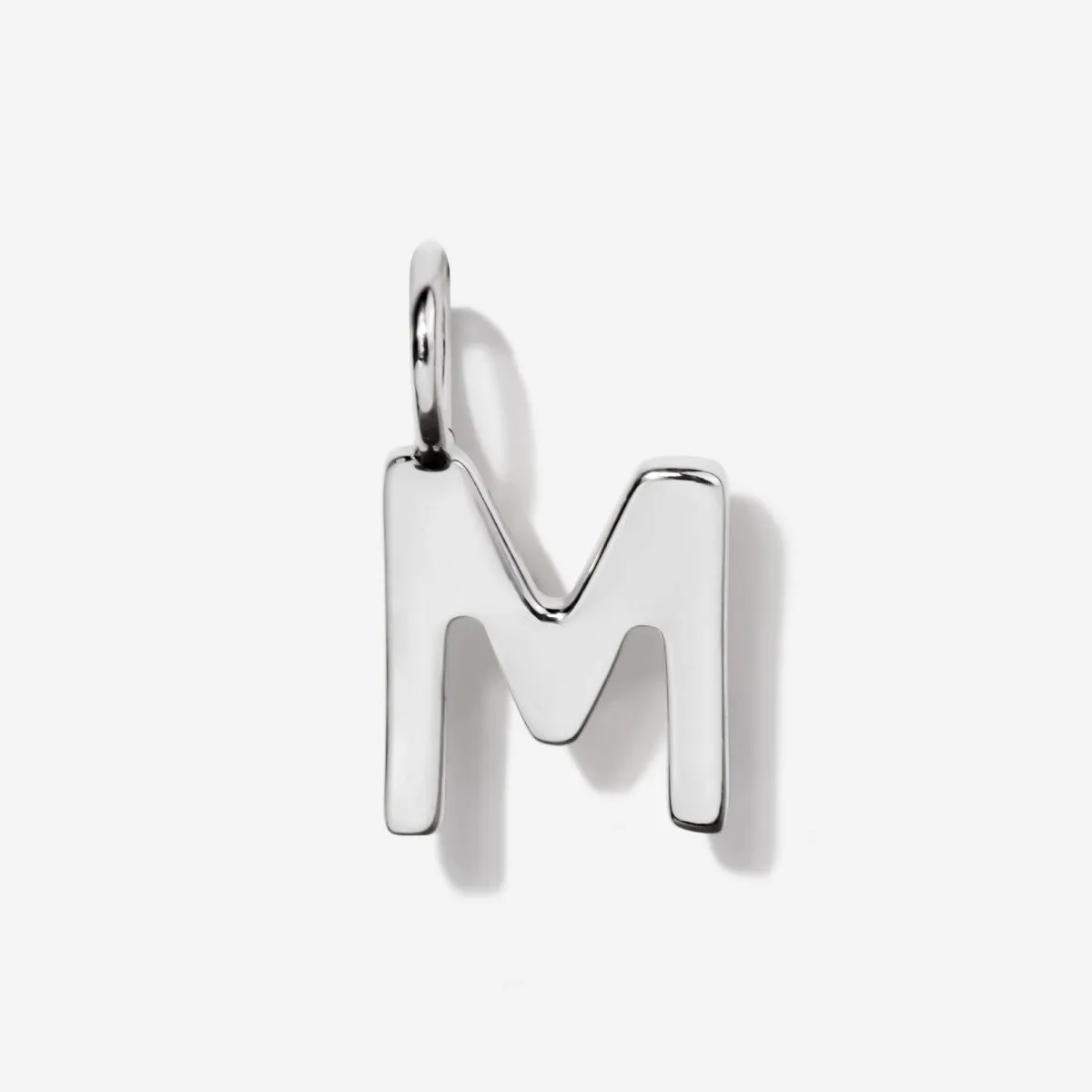 Uppercase Initial Charm - Silver