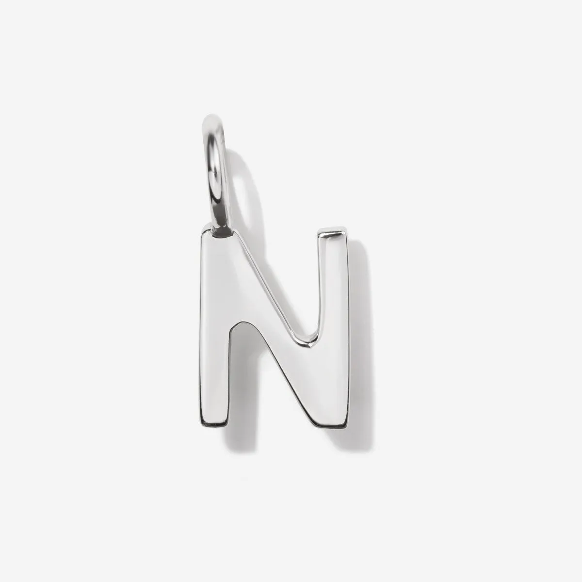 Uppercase Initial Charm - Silver