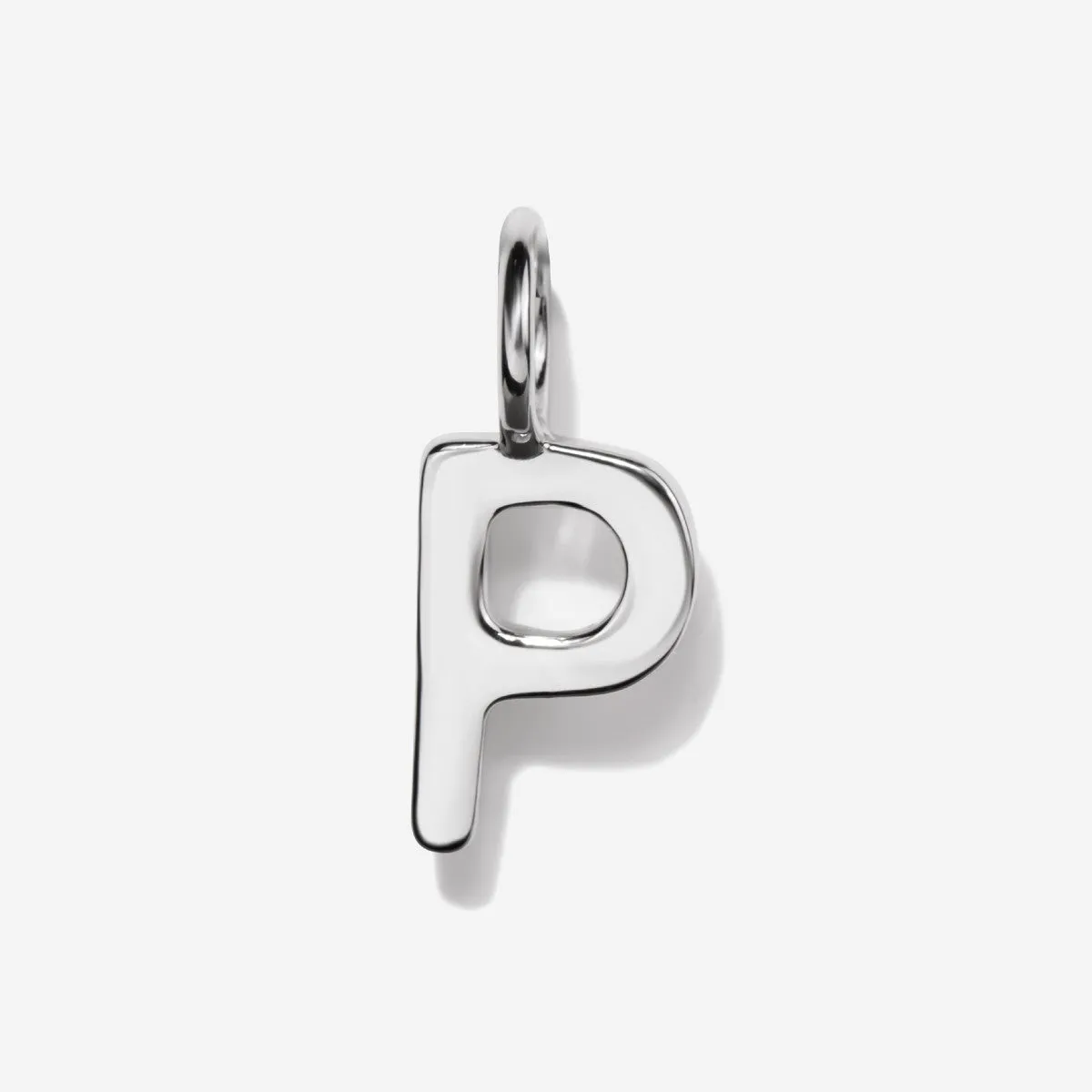 Uppercase Initial Charm - Silver