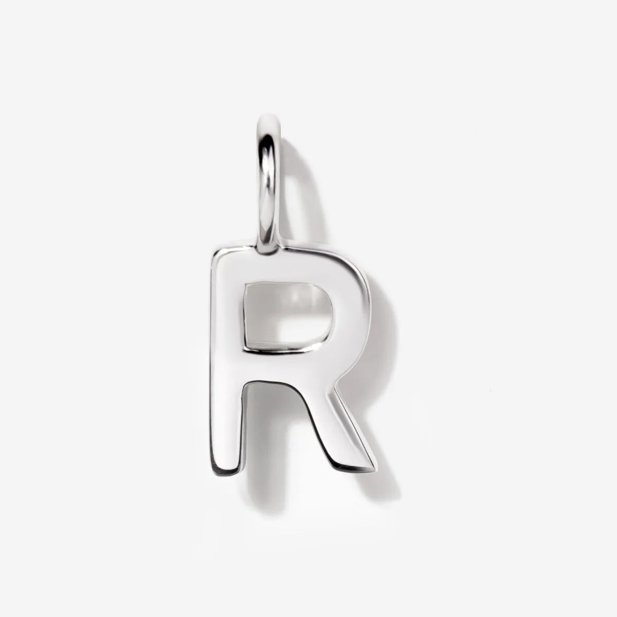 Uppercase Initial Charm - Silver