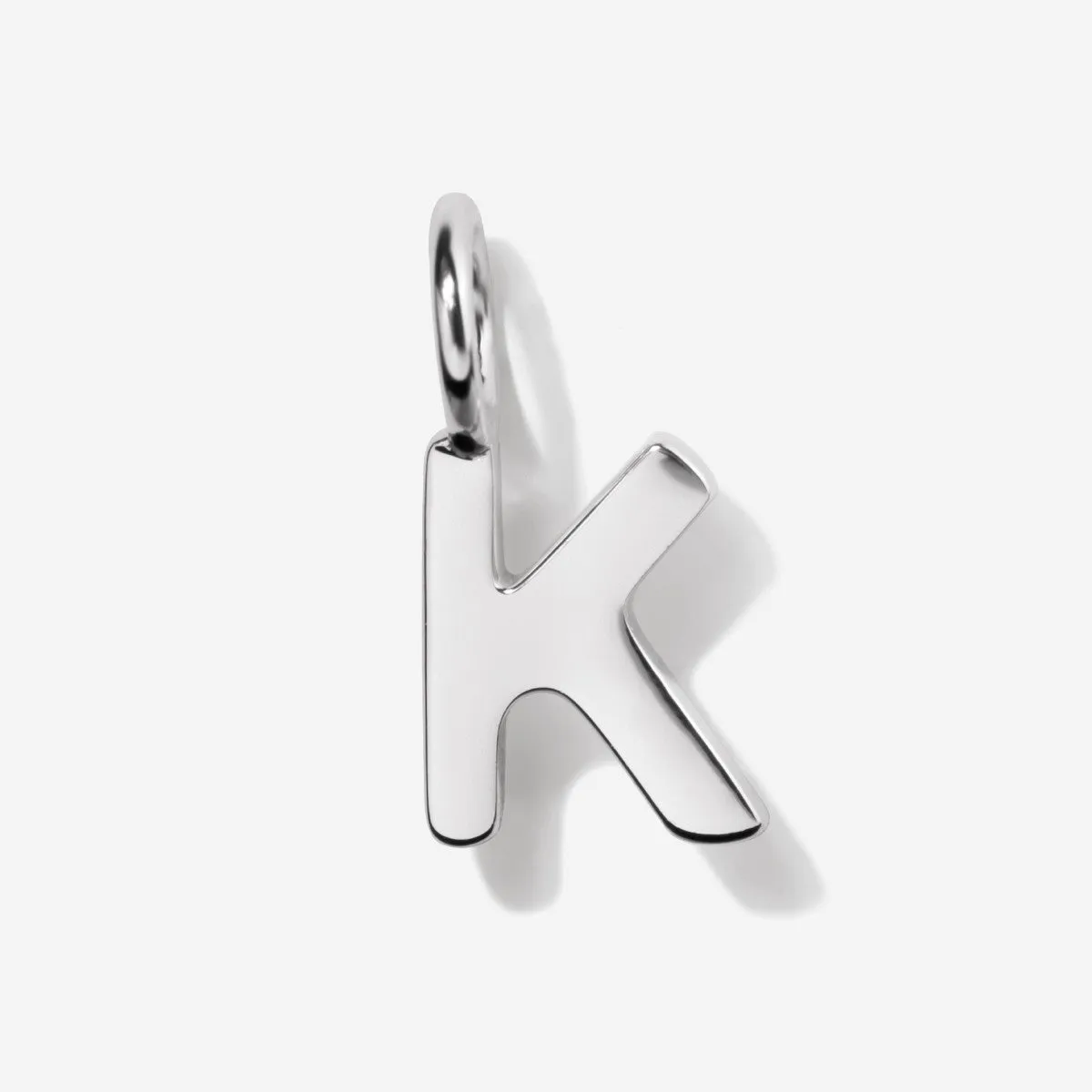 Uppercase Initial Charm - Silver