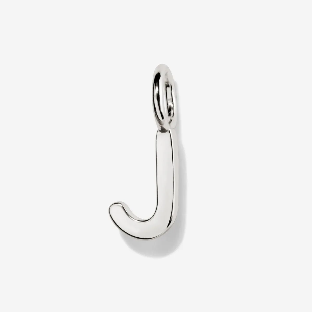 Uppercase Initial Charm - Silver