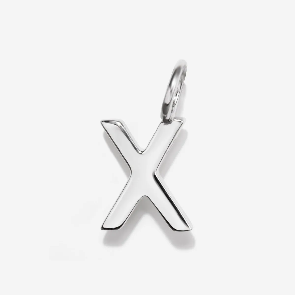 Uppercase Initial Charm - Silver