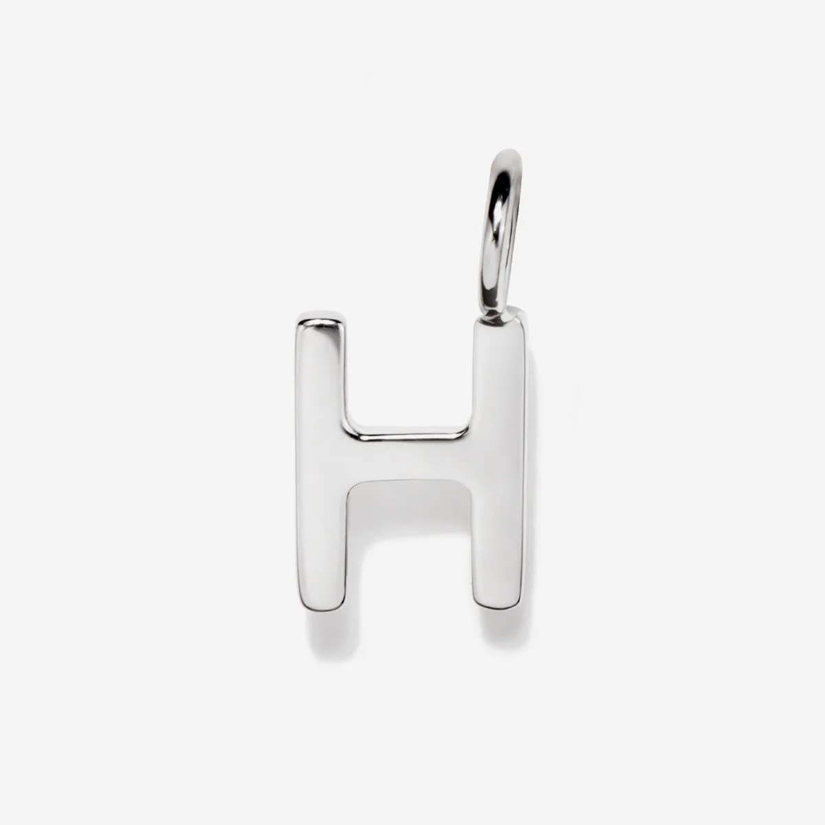 Uppercase Initial Charm - Silver