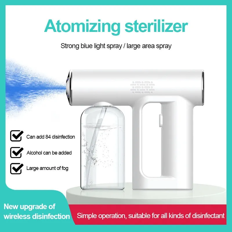 USB Rechargeable Disinfection Blue Light Nano Steam Gun