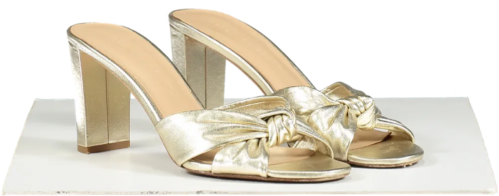 Veronica Beard Metallic Ganita Knot Front Sandal UK 8 EU 41 👠