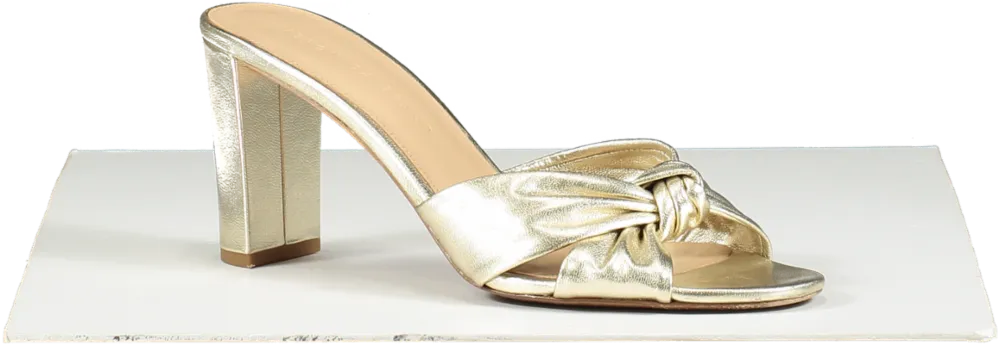 Veronica Beard Metallic Ganita Knot Front Sandal UK 8 EU 41 👠