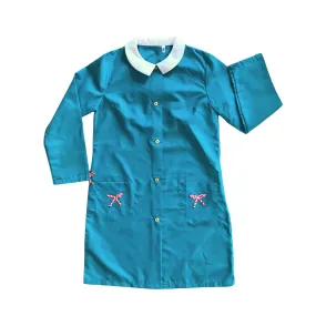 Vintage 1960's Blue/ Turquoise  Nylon  Blouse  / 10-12Y