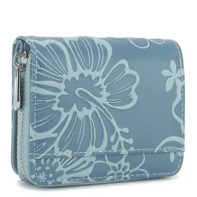 Wallet Meily Cherry Blossom Embossed Blue