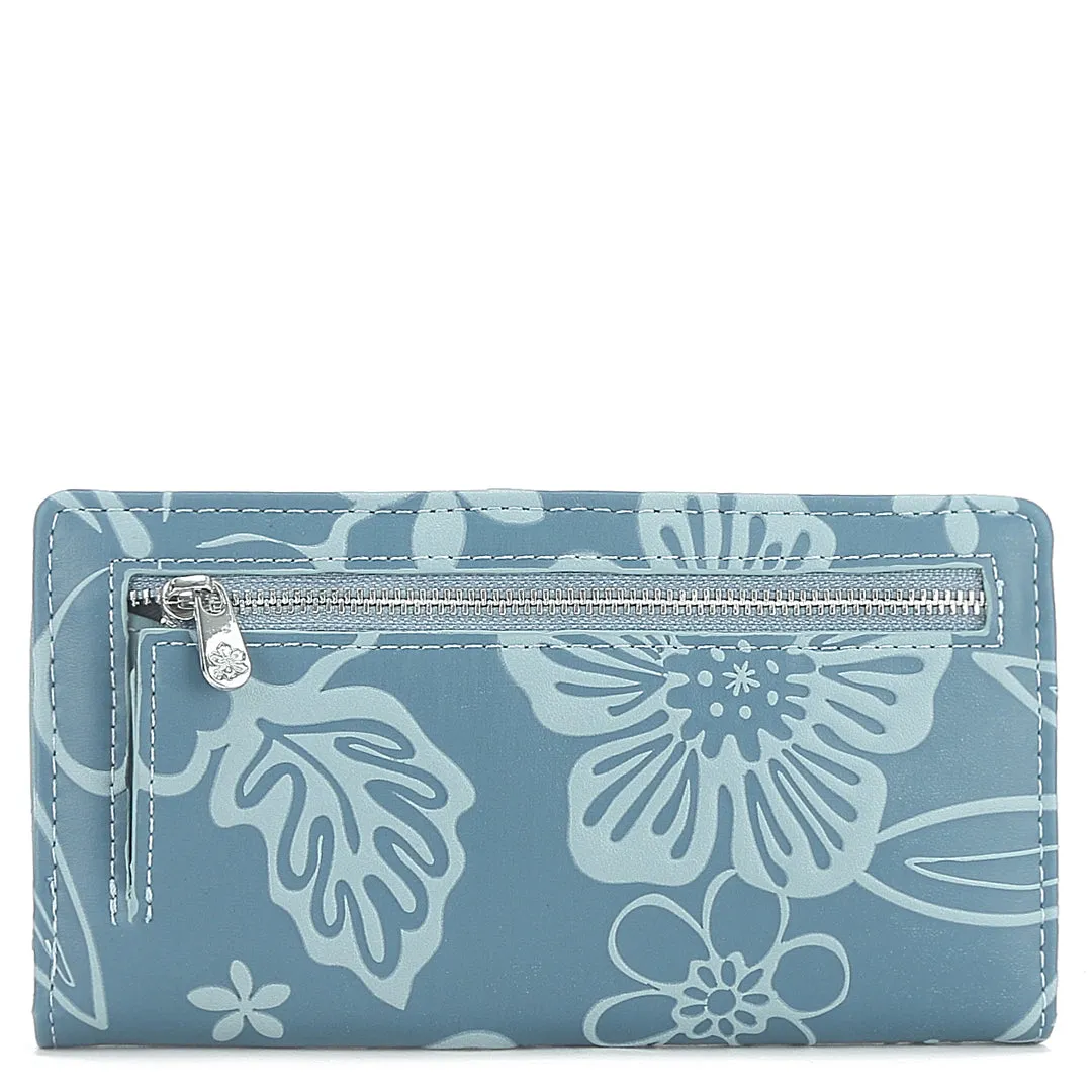 Wallet Teyla Cherry Blossom Embossed Blue