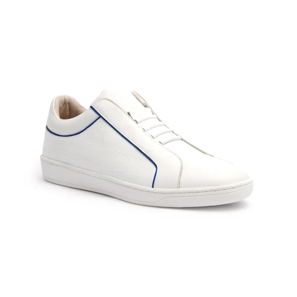 Women's Duke White Blue Leather Sneakers 95291-005