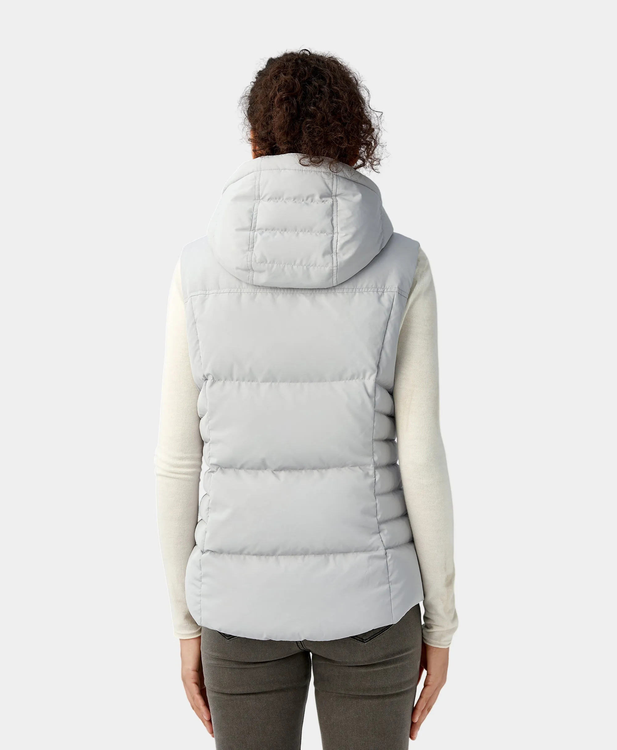 Women's Heated Down Vest - Black/Gray