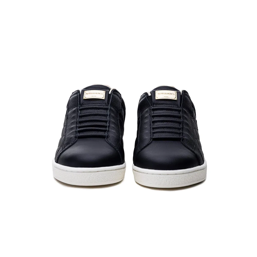 Women's Icon Lux Black Beige Leather Sneakers 92523-990