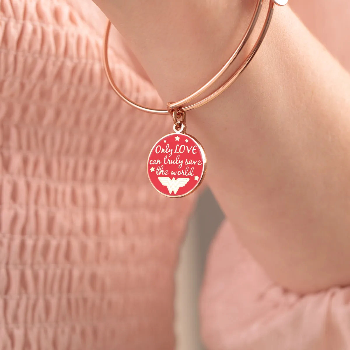 Wonder Woman 'Love Can Save The World' Charm Bangle