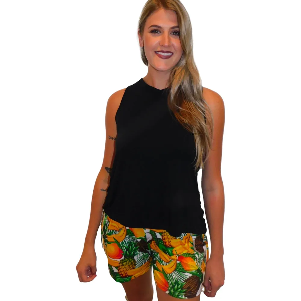 Yogaz Tooty Fruity Fun Print Shorts