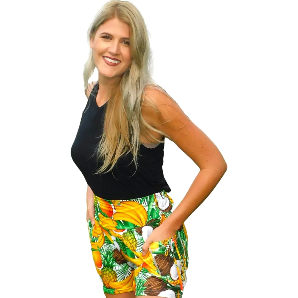 Yogaz Tooty Fruity Fun Print Shorts