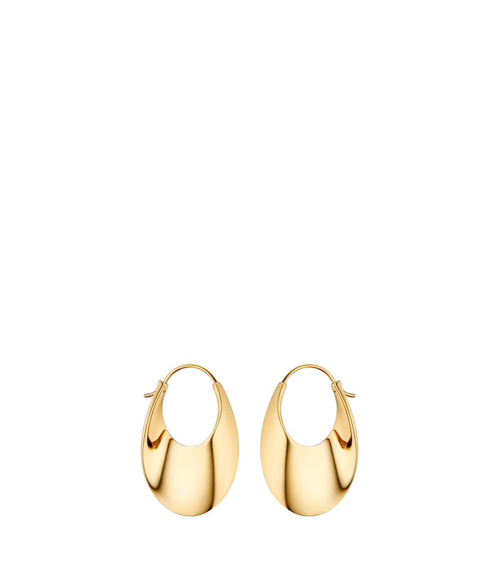 Éole Slim Hoop Earrings - 24 carat gold gilded